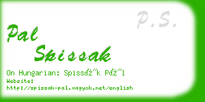 pal spissak business card